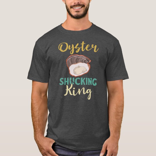 Manar Oyster Shucking Kung Mollusk Shucker Oyster T Shirt (Framsida)