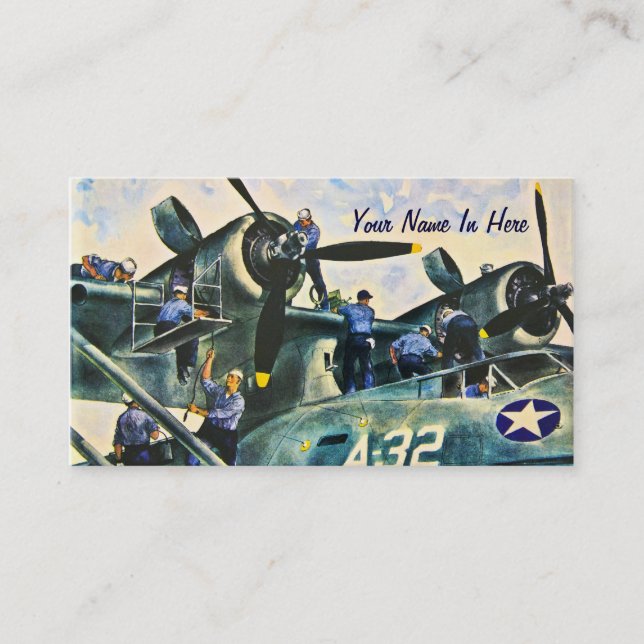 Manar på arbetsvintage visitkort (Framsida)