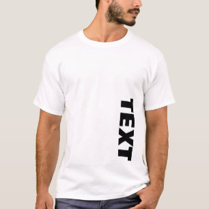 Manar på båda sidor skriver ut stor fet teckensnit t shirt