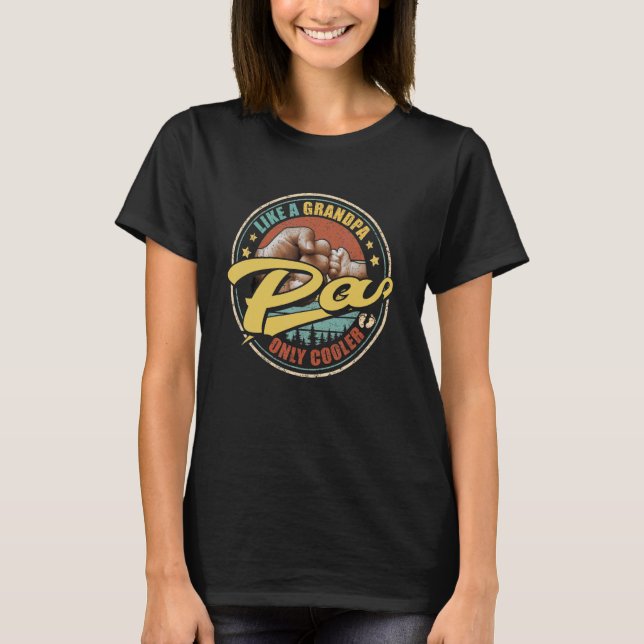 Manar Pa som en farfar, bara koler Pappa Pappa T Shirt (Framsida)