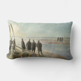 Manar på stranden (farligt arbete vid lågvatten) lumbarkudde