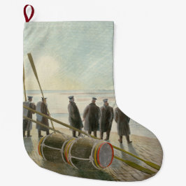 Manar på stranden (farligt arbete vid lågvatten) stor julstrumpa