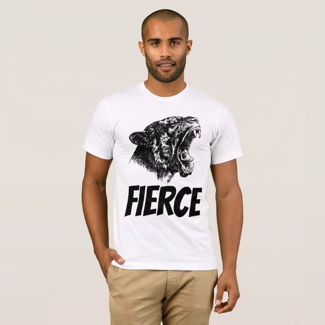 Manar Panther T-shirts, FIERCE T Shirt (Hel framsida)