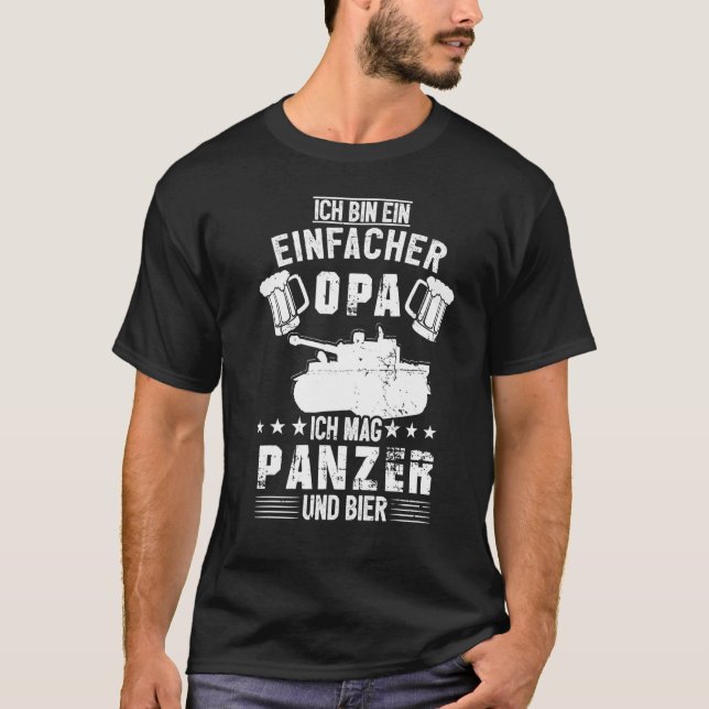 Manar Panzer Opa Beer German Armed Forces Tank Dri T Shirt (Framsida)