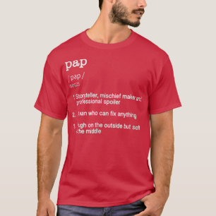 Manar Pap Definition Funny Grandpa Grandfather Nov T Shirt