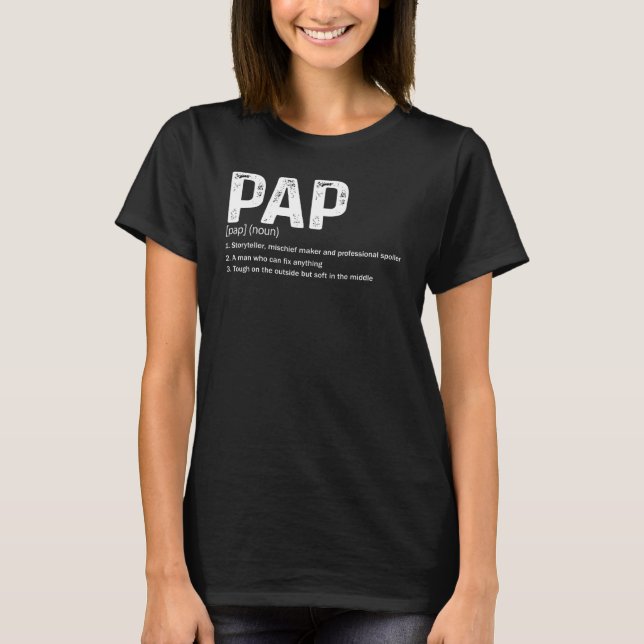 Manar Pap-definition som en vanlig Grandpa Only Wa T Shirt (Framsida)