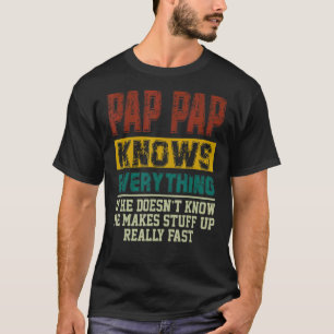 Manar Pap Pap känner till allt Vintage Pap Pap Pap T Shirt