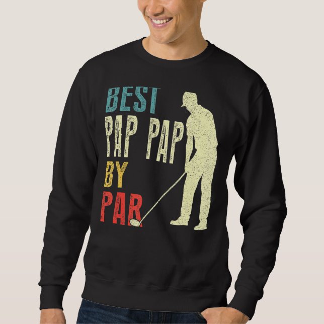 Manar pap pap pap per par Golf Fars dag Dadd Lång Ärmad Tröja (Framsida)