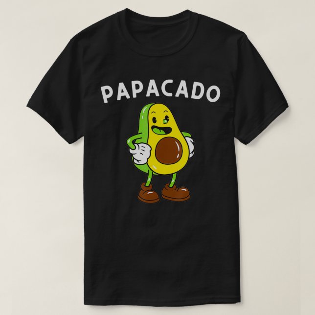 Manar Papacado Pappa Far Avocado Älskare och Guaca T Shirt (Design framsida)
