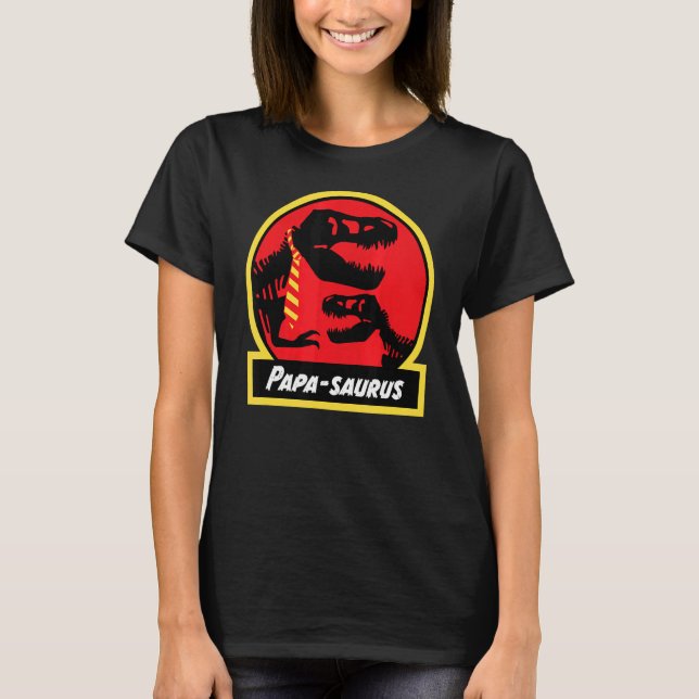 Manar Papasaurus Dinosaur för Pappor Jurassic rex  T Shirt (Framsida)