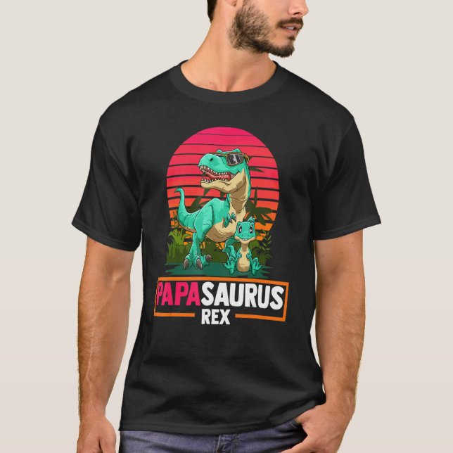 Manar Papasaurus Rex Dadasaurus Coola Far Son Da T Shirt (Framsida)