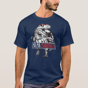 Manar Papasaurus T Rex Dinosaur Funny Pappa Saurus Shirt