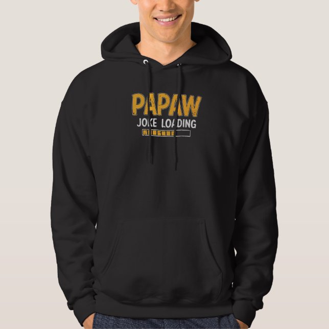 Manar Papaw Joke Loading Vänta Humor pappa Fa Hoodie (Framsida)
