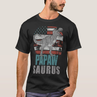 Manar Papawsaurus Rex Dinosaur Grandpa Saurus Amer T Shirt