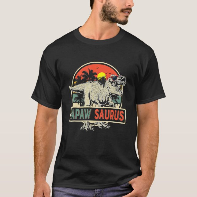 Manar Papawsaurus Rex Dinosaur Papaw Saurus Far" T Shirt (Framsida)