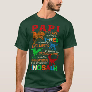 Manar Papi är lika starkt som Rex Funny Dinosau T Shirt