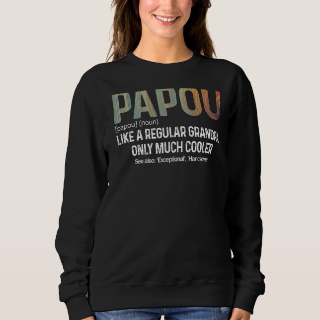 Manar Papou-definition som en vanlig morfar T Shirt (Framsida)