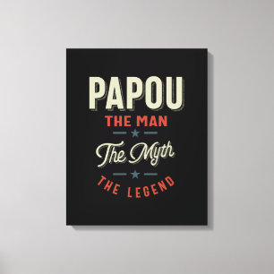 Manar Papou Shirt Gift: mannen myten om lydelsen Canvastryck
