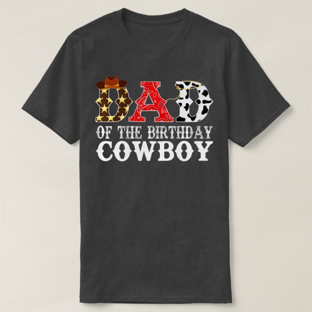 Manar Pappa 1:a födelsedag Cowboy Western Rodeo P T Shirt (Design framsida)