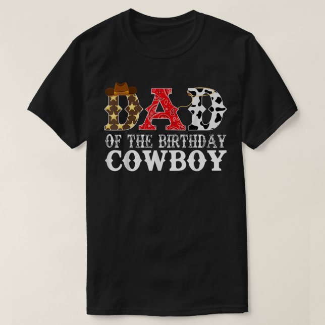 Manar Pappa 1:a födelsedag Cowboy Western Rodeo P T Shirt (Design framsida)
