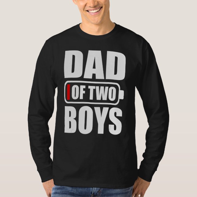 Manar Pappa, 2 pojkar, 2 sjöar Fars dag 2 T Shirt (Framsida)