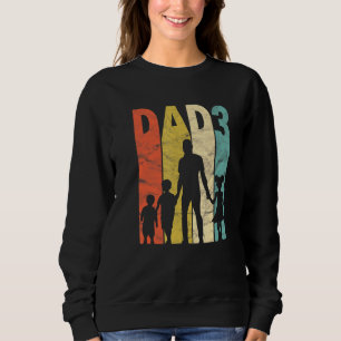 Manar Pappa 3 Kids Fars dag 2 Sons 1 Dotter Dadd T Shirt