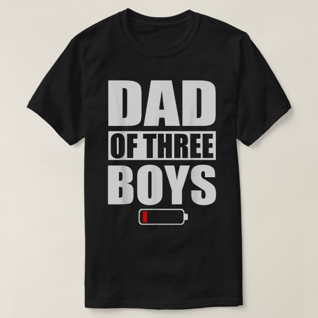 Manar Pappa, 3 pojkar, 3 sjöar Fars dag T Shirt (Design framsida)