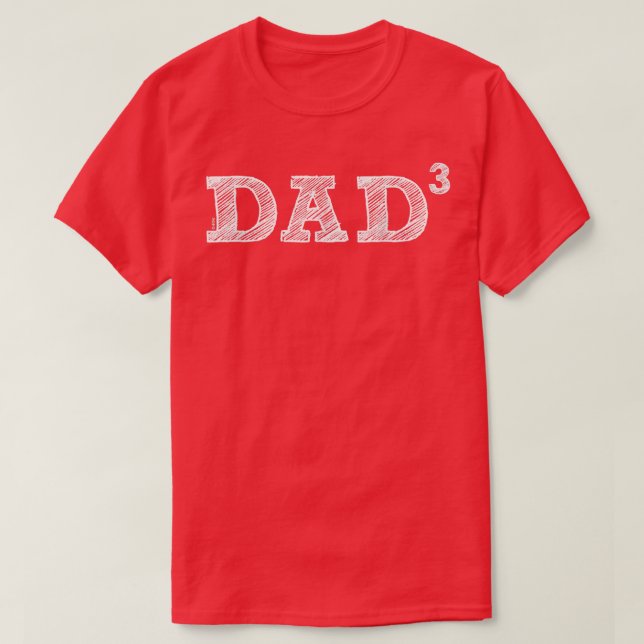 Manar Pappa 3, tre barn, Fars dag, Far i Thr T Shirt (Design framsida)