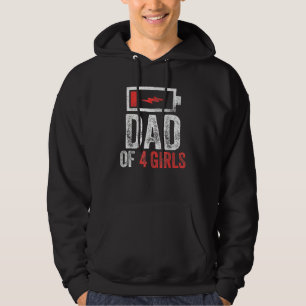 Manar Pappa 4 flickor från dotter Fars dag Bi Hoodie