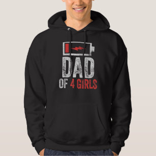 Manar Pappa 4 flickor från dotter Fars dag Bi Hoodie