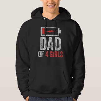 Manar Pappa 4 flickor från dotter Fars dag Bi Hoodie