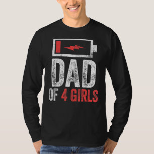 Manar Pappa 4 flickor från dotter Fars dag Bi T Shirt