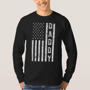 Manar pappa American Flagga Fars dag Patriotic Usa T Shirt