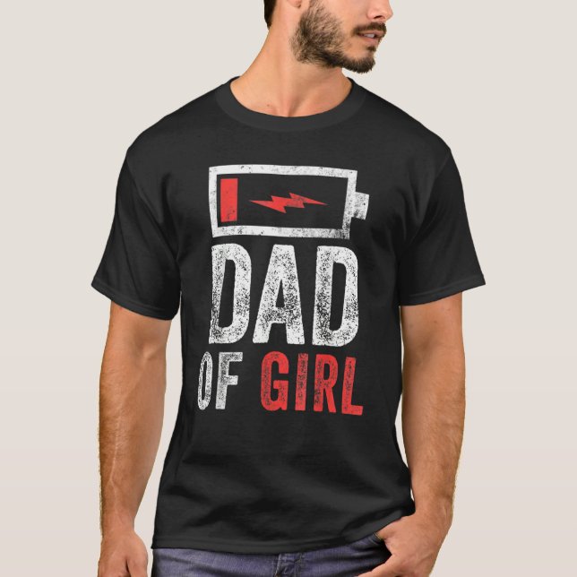 Manar Pappa av flicka från dotterdjurets Fars dag  T Shirt (Framsida)