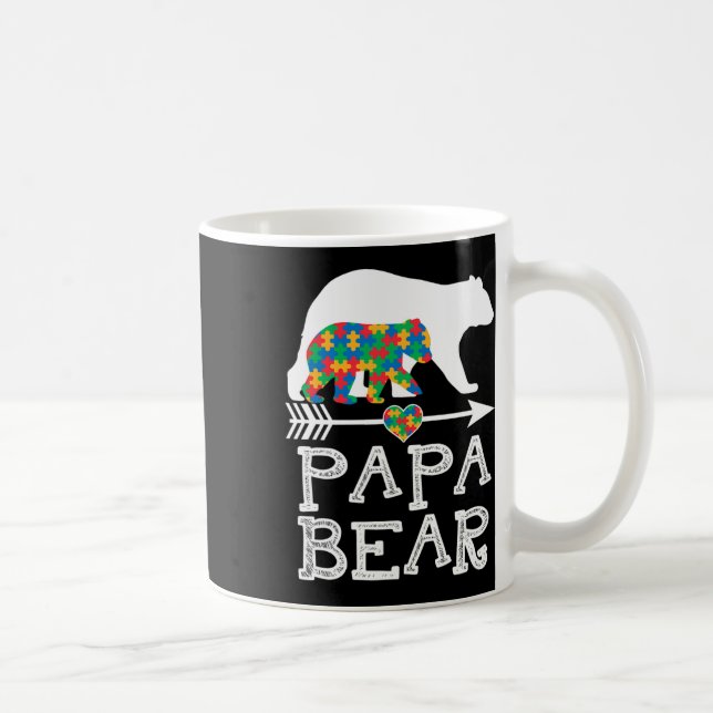 Manar Pappa Bear Autism Manar Far pappa Autism Awa Kaffemugg (Höger)