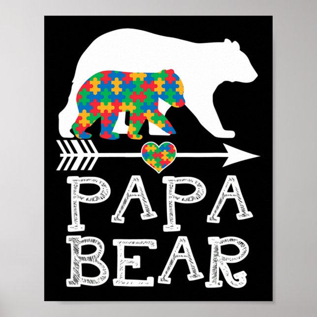 Manar Pappa Bear Autism Manar Far pappa Autism Awa Poster (Framsidan)