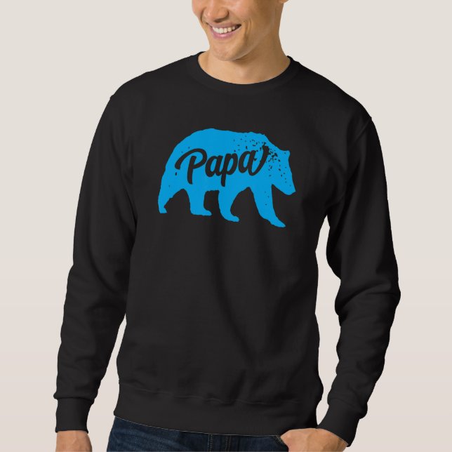 Manar Pappa Bear Cudely Lovable Strong Cute Pappa  Lång Ärmad Tröja (Framsida)