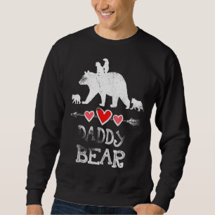 Manar pappa Bear Fars dag Roligt 4 Unge Kid Grandp Lång Ärmad Tröja