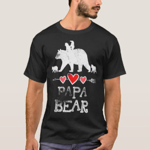 Manar Pappa Bear Fars dag Roligt 4 Unge Kid Grandp T Shirt