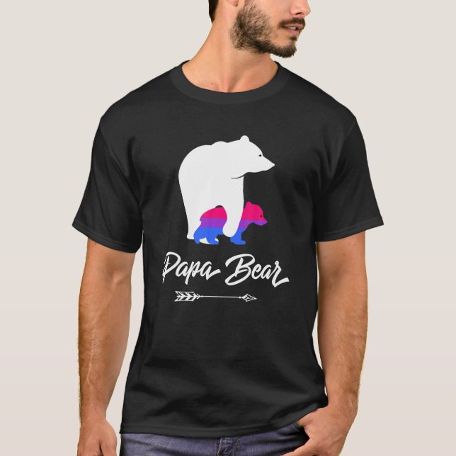 Manar Pappa Bear HBT Rak Ally Bisexual T Shirt (Framsida)