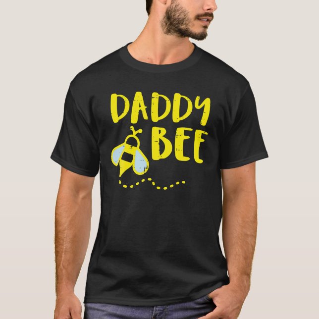 Manar pappa Bee Famile Matching Biodling Pappa Pap T Shirt (Framsida)