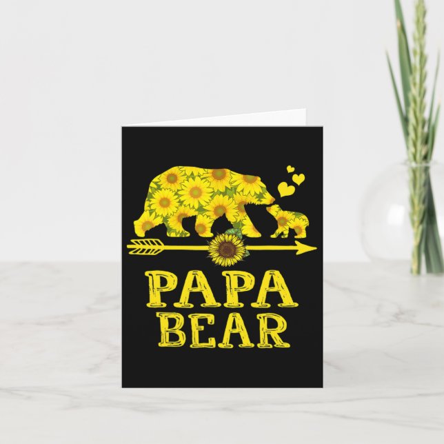 Manar Pappa björnsolrosblomma Fars dag Pappa och s Kort (Framsida)