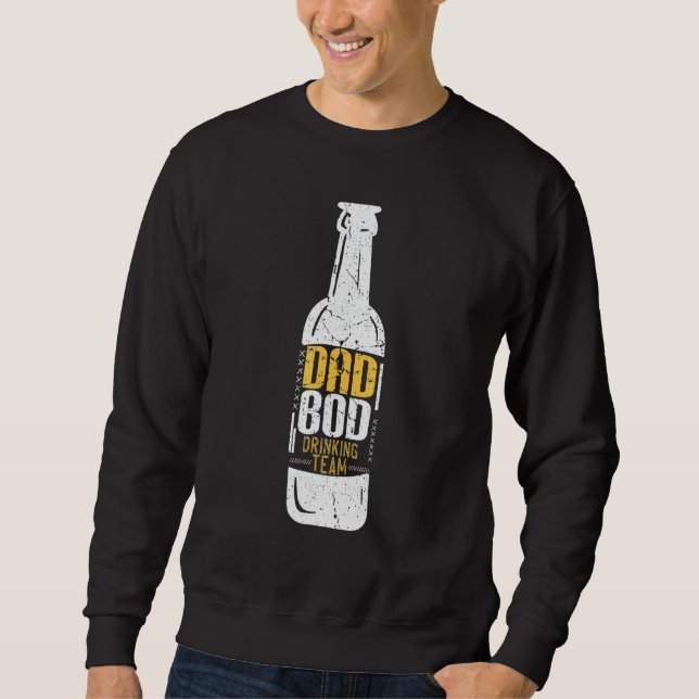 Manar Pappa Bod Beer - Pappa Bod Drinking Team Far Lång Ärmad Tröja (Framsida)