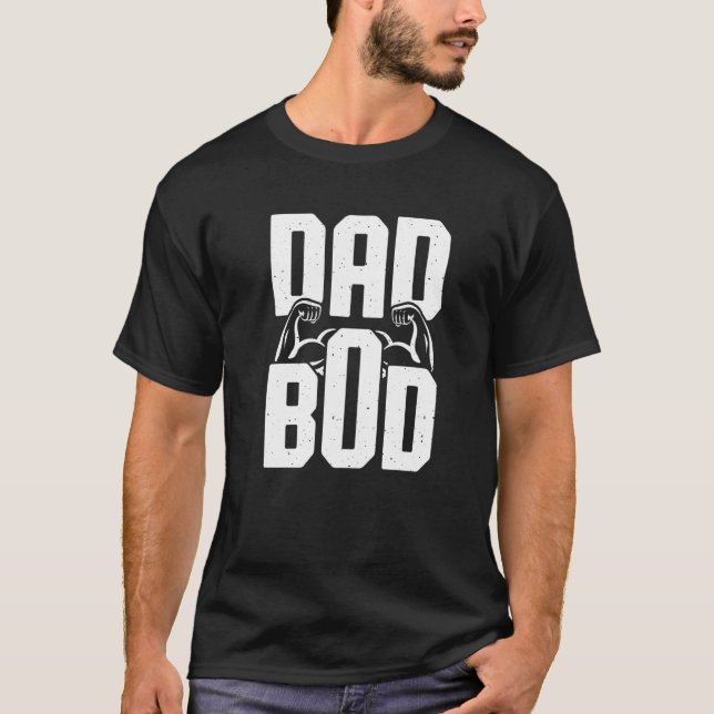 Manar Pappa Bod Muscle Pappa Jokes Far Pappa Bod T Shirt (Framsida)
