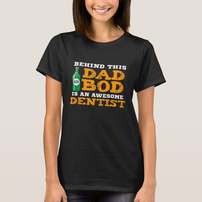 Manar Pappa Bod Shirt Funny Dentist Far Birthday C T (Framsida)