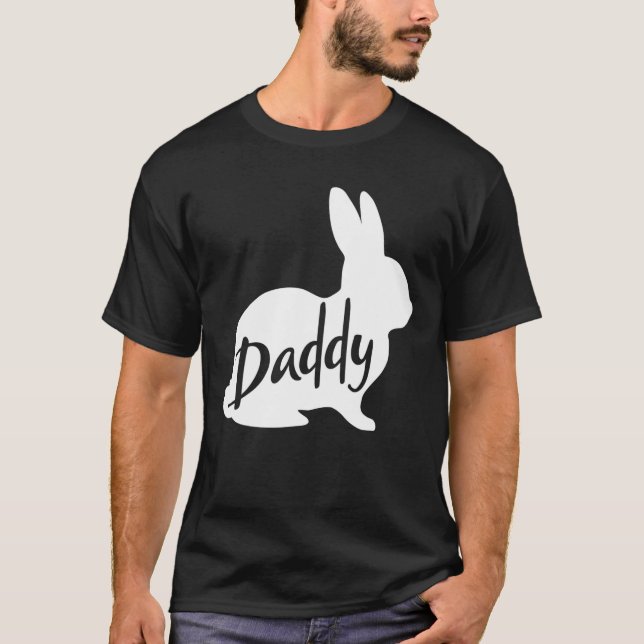 Manar pappa Bunny Rabbit Far Pappa Påsk T Shirt (Framsida)
