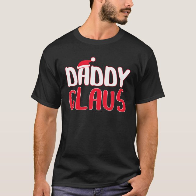 Manar pappa Claus Matching jultomjuldräkt T Shirt (Framsida)
