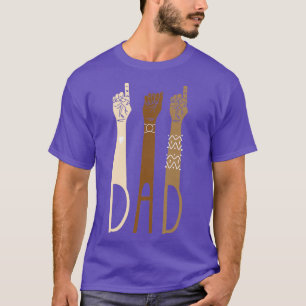 Manar Pappa Döv Pride Fars dag Pappa ASL Langu T Shirt