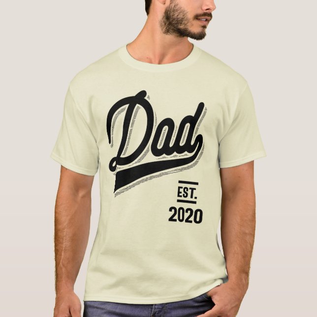 Manar Pappa Est. 2020 Fars dag-gåvor T Shirt (Framsida)