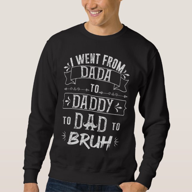 Manar Pappa Fars dag Dada pappa Pappa Bruh Lång Ärmad Tröja (Framsida)